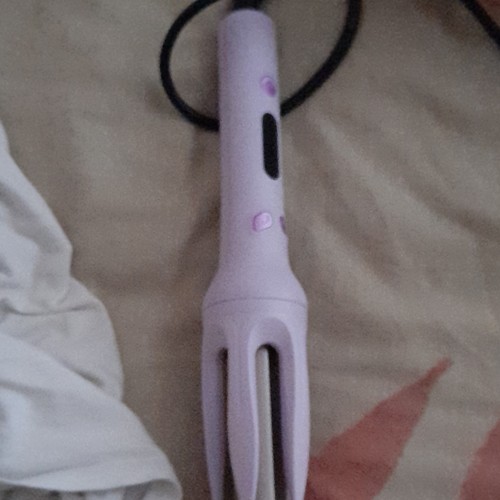 Pink hair curling iron tong - pink,