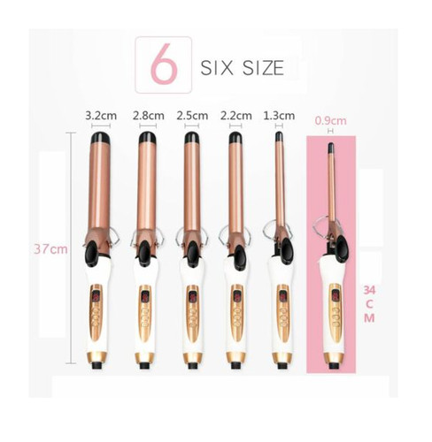 32mm hair curling wand tongs - 9-32mm,