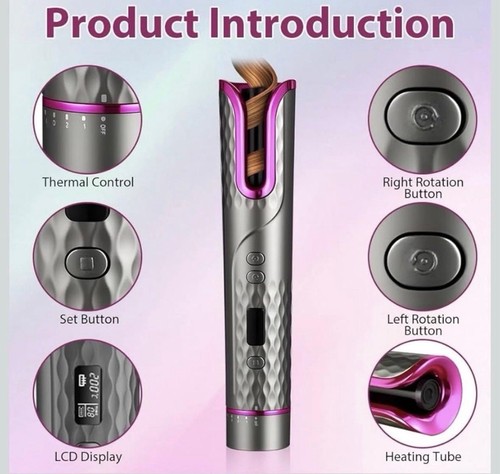 Cordless automatic hair - cordless, curler