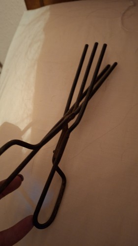 Vintage metal curling tongs - vintage,