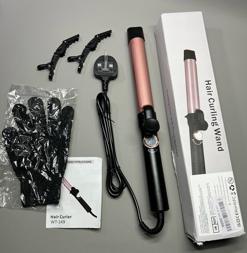 Hair curling iron wand tongs - iron,
