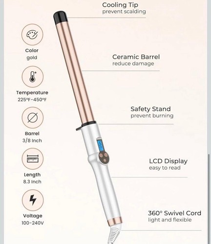 Hair curling wand tongs - hair, 32mm